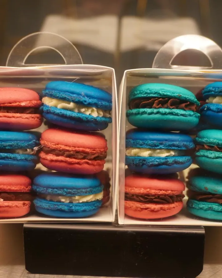Cajitas de macarons de Le Mulé listas para llevar