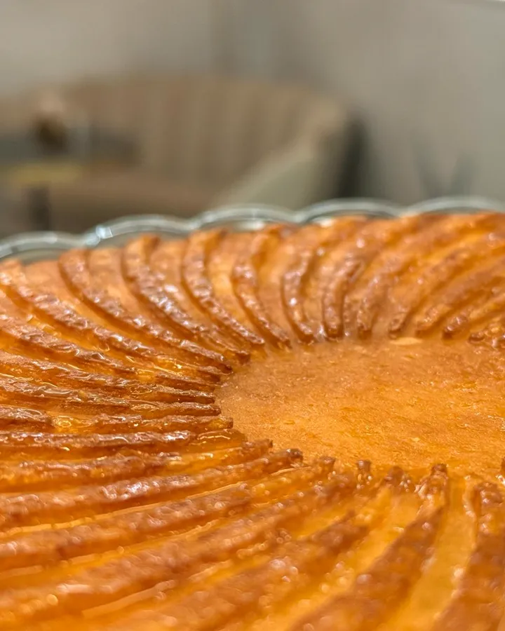 Galette des rois con el hojaldre en espiral